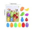 thumbnail image 3 of KOYPTL 6 Pcs Easter Eggs Prefilled with Animals Fruit Toys Easter Basket Stuffers Easter Holiday Party Favors Valentines Xmas Easter Gifts for Boys Girls Multi Color, 3 of 7