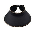 thumbnail image 5 of FashionMio Women's Sun Visor Wide Brim Beach Hat Ponytail Women's Foldable Floppy Hat/Black, 5 of 5