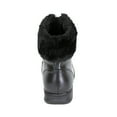 thumbnail image 4 of PEERAGE Lana Women Extra Wide Width Leather And Fleece Bootie BLACK 12, 4 of 6