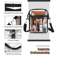 thumbnail image 4 of Bolsa transparente MoKo aprobada por el estadio para mujer bolso cruzado con correa ajustable color negro, 4 of 5