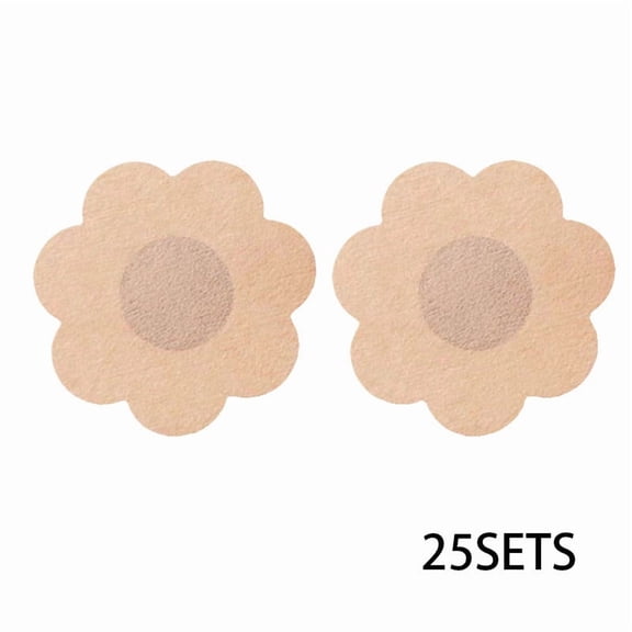 OQRKI Disposable Flower Petal Shape Adhesive Nipple Cover Breast Pasties,25 Pairs(50 Count)