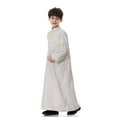 thumbnail image 5 of LEEYNEER Fall Clothes for Boys Boys Middle Muslim Pure Fashion Dresses and Long Topcoats Comfortable Blouse, 5 of 9