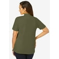 thumbnail image 2 of Jessica London Women's Plus Size Short Sleeve Mock Neck, 2 of 4