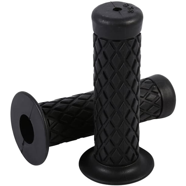 1 par de empuñaduras para manillar de motocicleta, universales, 7/8 pulgadas, 22 mm, banda de goma antideslizante, empuñaduras para manillar de empuñadura para motocicleta Dirt Bike (negro) JFHHH pequeña