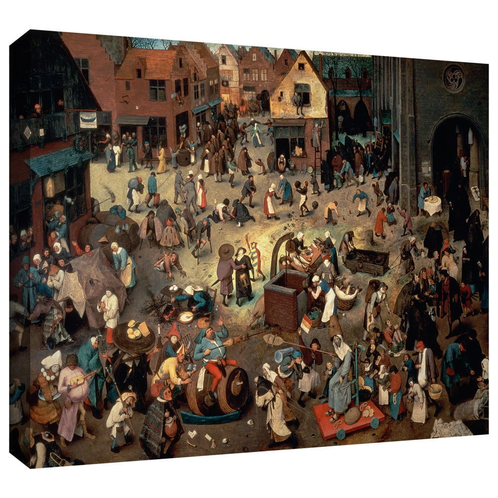 ArtWall Pieter Bruegel "Fight Between Carnival And Lent" Gallery-Wrapped Canvas