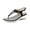Black, variant on Commforr Comfortable Sandals for Women, Summer Sandals, Women's Supportive Sandals,Ankle Strap Thong Elastic Flat Sandals for Women,Summer Soft Footbed Orthopedic Sandals, White, 7.5