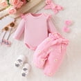 thumbnail image 5 of YunPes Baby Girl Clothing Muslin Long Sleeve Bodysuit Romper + Trousers + Headband Outfit Set Baby Clothing, 5 of 9