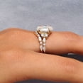 thumbnail image 4 of vylahjewellery Elegant Vermeil Rose Gold Bridal Wedding Anniversary Band Oval Cut Moissanite Diamond Engagement Ring Sparkling Birthday Gift Jewelry Ring, 4 of 6