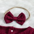 thumbnail image 4 of Ensemble Robe Fille Manches Longues Automne Robe Trapèze + Bandeau Nœud Papillon, 4 of 9