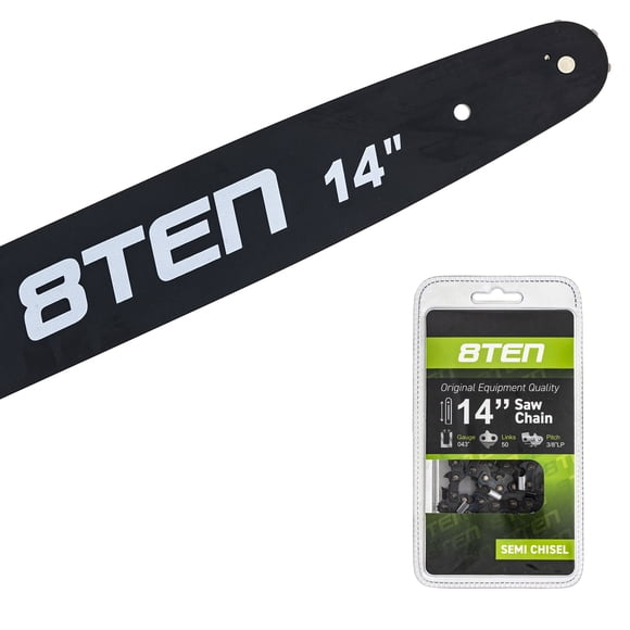 8TEN 14" Chainsaw Guide Bar & Chain .043 3/8 50DL for Stihl MK1010234