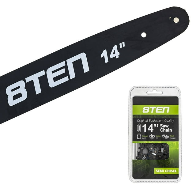 8TEN 14" Chainsaw Guide Bar & Chain .043 3/8 50DL for Stihl MK1010234