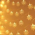 thumbnail image 2 of 5PCS LED String Lights Warm White Curtain Fairy Lights for Bedroom Wedding Party Decorations Palace 1.8m 10LED 2 Sections Long Bright, 2 of 9