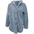 thumbnail image 3 of Women Long Cardigan Heavyweight Knit Button Sweaters Long Sleeve Fall Winter Oversized Hooded Outerwear Sweater Coat, 3 of 4