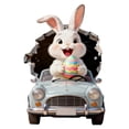 thumbnail image 1 of pdqouc 3D Easter Bunny Wall Sticker, Self‑Adhesive Breakthrough Design, Removable Fun Decor for Home, Kitchen, Bedroom and Party, 30×40cm, 1 of 9
