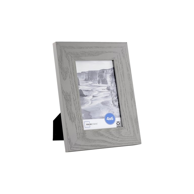 Mainstays 4x6 4-Opening Matted Wall Collage Picture Frame, Rustic