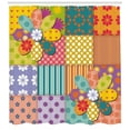 thumbnail image 3 of Ambesonne Colorful Shower Curtain, Flower Polka Dots Mix, 69"Wx70"L, Multicolor, 3 of 3