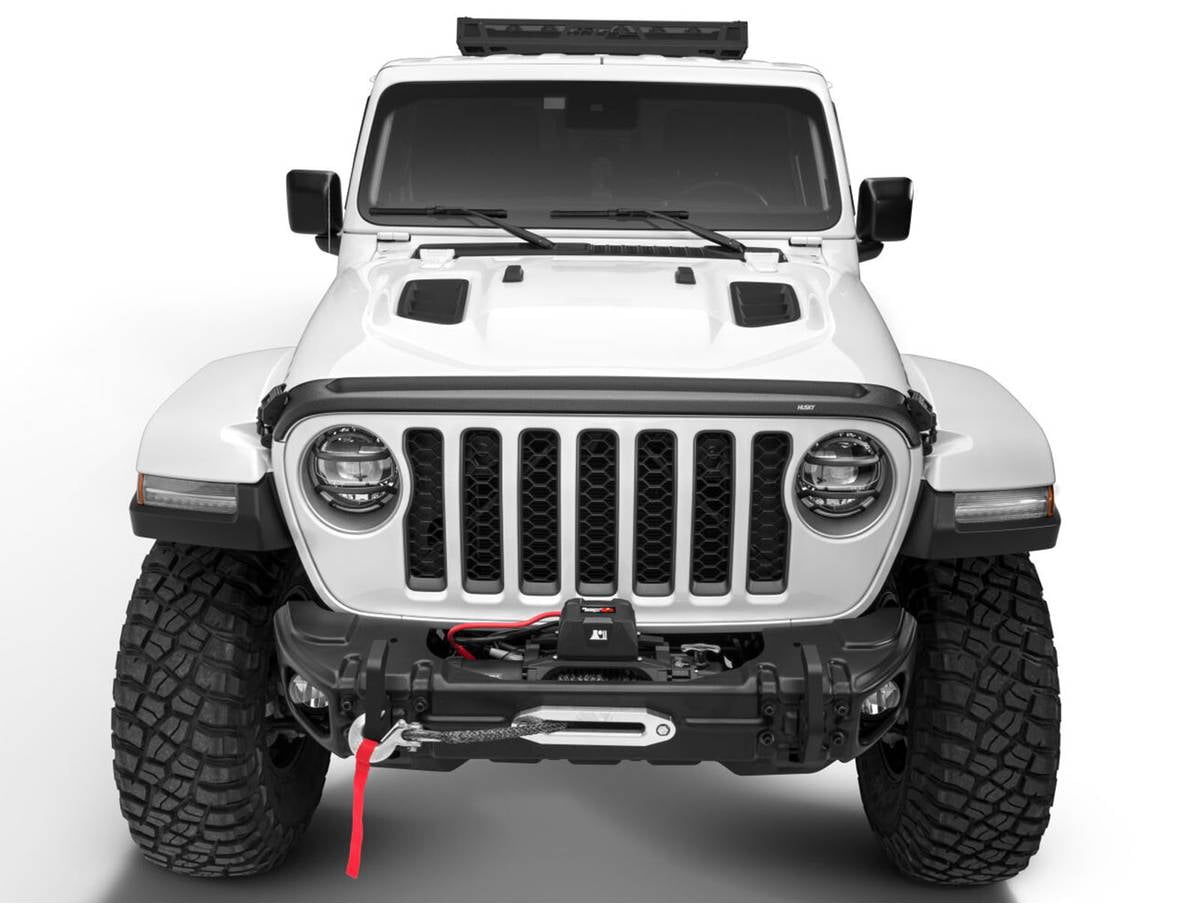 Husky Liners 2830148 Aeroskin II Bug Shield Fits 2018-2025 Jeep Wrangler JL Includes 4xe & Gladiator Except 392 Rubicon & Mojave Textured Black