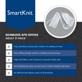 thumbnail image 4 of SmartKnit Seamless AFO Interface Socks - 3 Pack, White/Grey, Adult Regular, 4 of 7