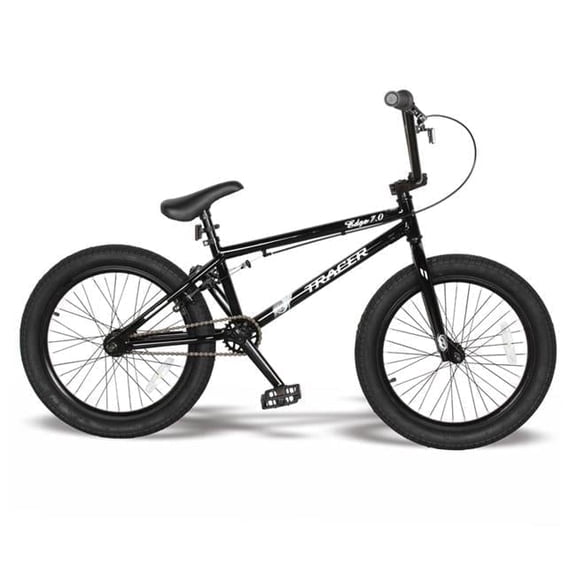 Tracer EDGE 7.0 20" Freestyle Beginner Professional BMX Bike, Hi-ten Steel Frame, 2.3" Tire, U type Brake, for Men Adult, Black