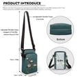 thumbnail image 6 of HELLHERO Water Lilies Women Messenger Bag Polyester with Zipper Crossbody Sling Bags for Travel Daily Use, 6 of 10