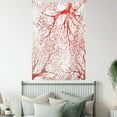thumbnail image 4 of Coral Tapestry, Monochrome Watercolor Image of Leafless Fall Autumn Tree Branches Peaceful Print, Wall Hanging for Bedroom Living Room Dorm Decor, 40W X 60L Inches, Dark Coral, by Ambesonne, 4 of 5