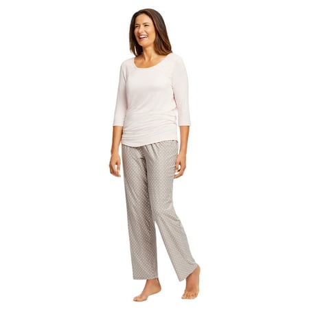 Gloria Vanderbilt Women’s 2-Piece Pajama Set | Short Sleeve Top & PJ ...