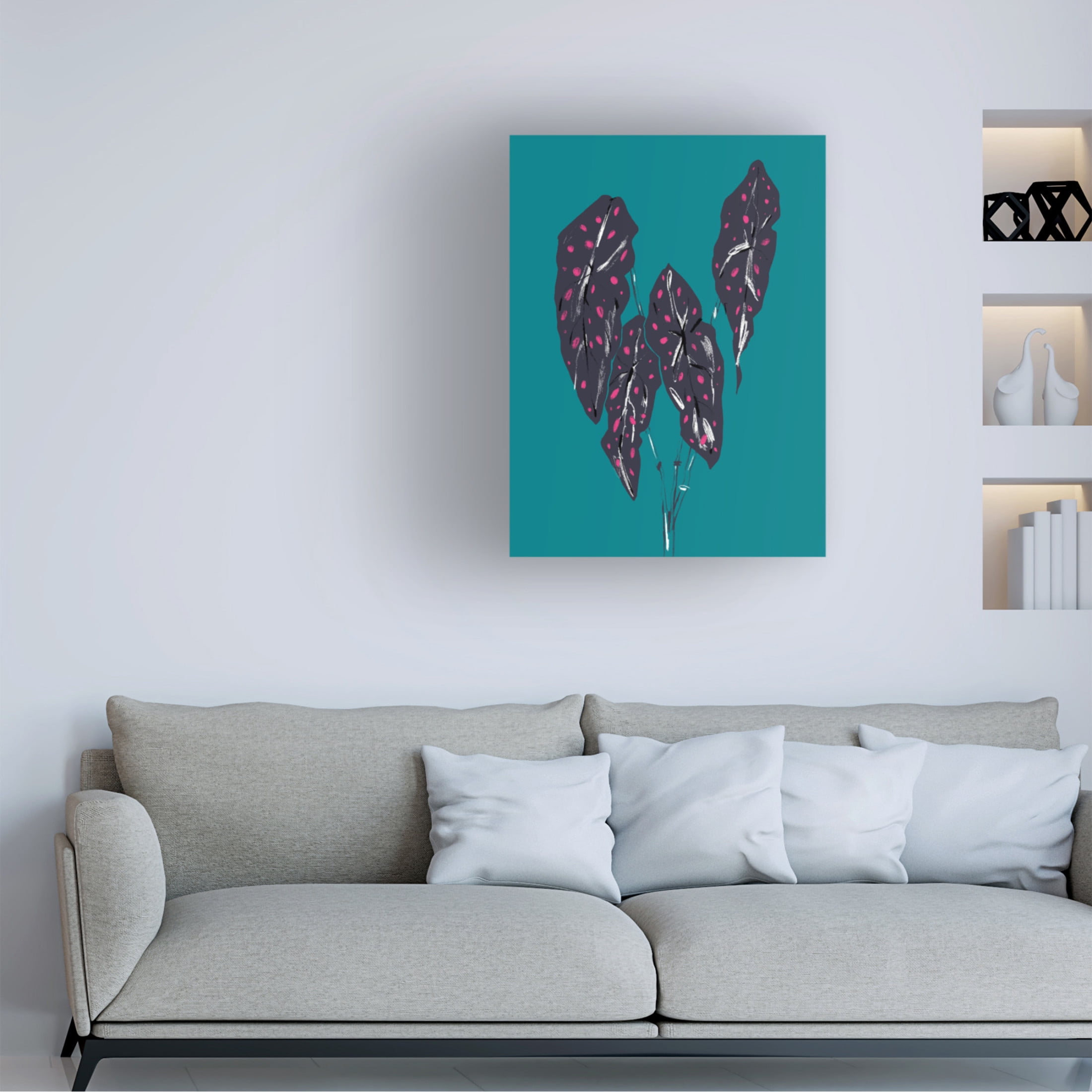 Trademark Fine Art Francesco Gulina Begonia Maculata Dark Canvas Wall Art