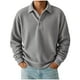 thumbnail image 1 of pstuiky manga larga para hombre, Cárdigan informal de manga larga con solapa y botones para hombre, color liso camisetas de hombre s, 1 of 4