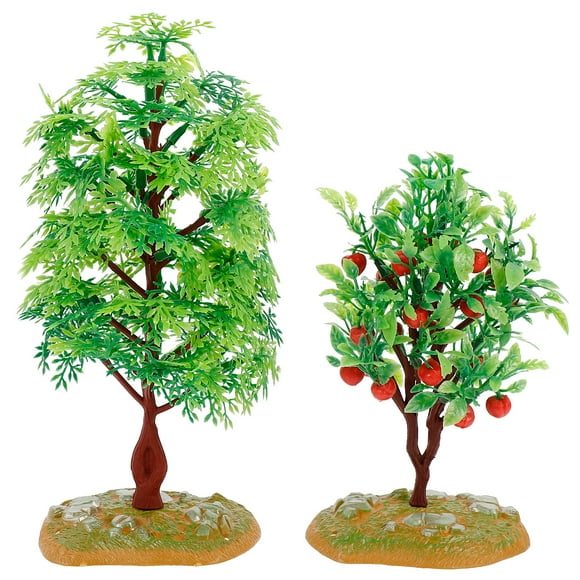 2pcs Artificial Tree DIY Green Planting Miniature sand Table Props Decoration