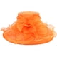 thumbnail image 1 of Sombrero para el sol ChicHeadwear Grande BREFLE RUFLE ORGANA con CENTRO FLORAL NARANJA, 1 of 1