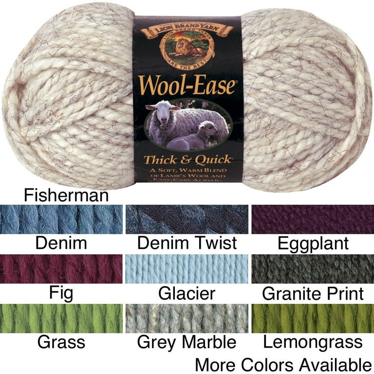 Lion Brand Yarns Wool Ease Thick & Quick Glacier Yarn, 1 Each 