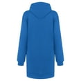 thumbnail image 5 of Women's Hooded Sweatshirt Cotton Long Sleeve Pullover Hoodie Dress Gradient Pockets Lightweight Sweater Top Dress (Small, Blue 03), 5 of 5