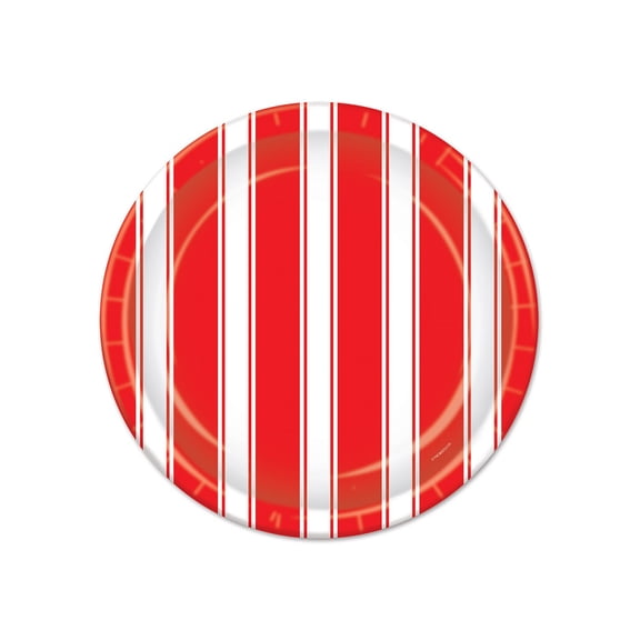 Party Central Club Pack of 96 Red and White Disposable Striped Circus Paper Party Banquet Dessert