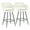 Cream, variant on Margarite Contemporary Counter Stool in Black Metal and Brown Faux Leather by LumiSource - Set of 2