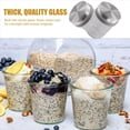 thumbnail image 4 of Jars for Overnight Oats 4 Pack 350ml Overnight Oats Jar with Spoons & Airtight Stainless Steel Lids Breakfast Pots, 4 of 8