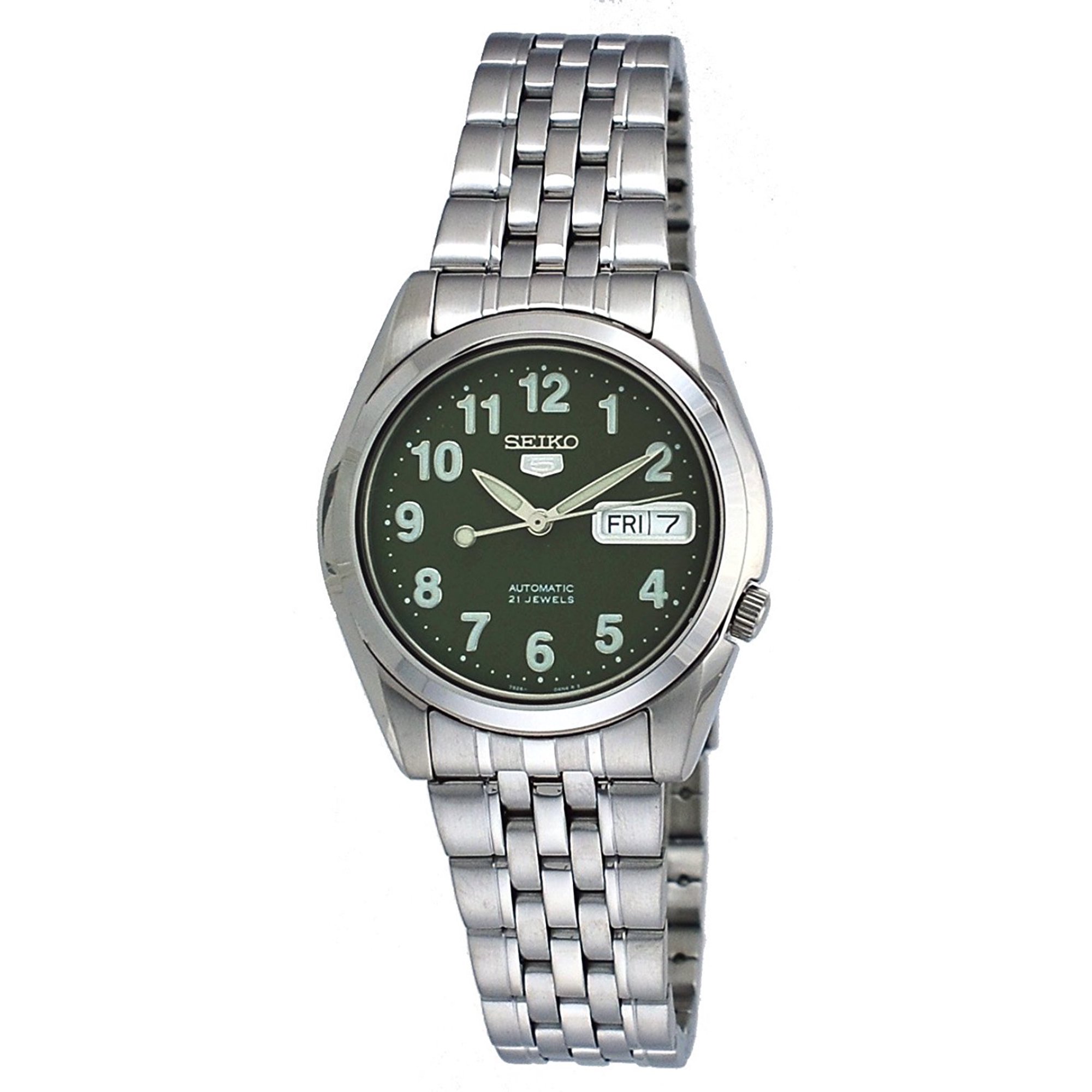 Seiko Seiko 5 Stainless Steel Band Automatic Men Green Watch Snk379k1 Walmart Com Walmart Com