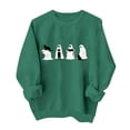 thumbnail image 7 of Kinrui Womens Halloween Spooky Season Sweatshirt Black Cat Ghost Sweatshirts Funny Cute Long Sleeve Oversized Tops 2XL, 7 of 7