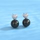 thumbnail image 2 of Pendientes de plata de ley S925 con forma de corazón y perlas, nicho de primera calidad, accesorios de ropa, 2 of 5