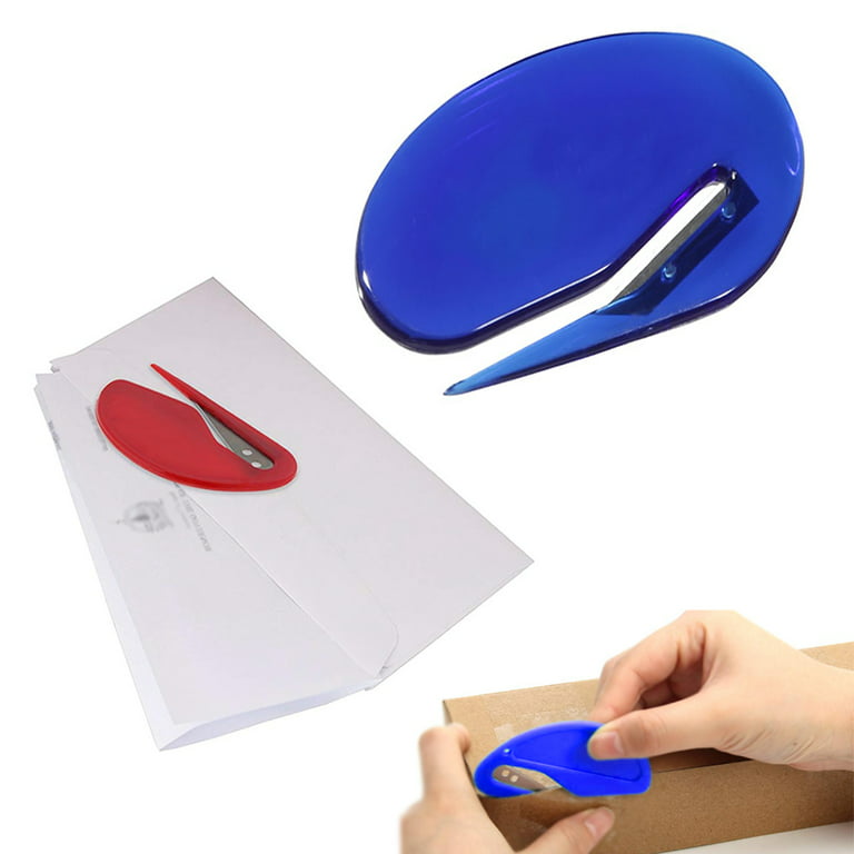 Universal Letter Slitter Hand Letter Opener w/Concealed Blade 2 1/2 inch White 3/Pack