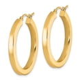thumbnail image 2 of Auriga Fine Jewelry 14K Yellow Gold 3mm Polished Square Hoop Earrings for Women, 2 of 5