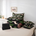 thumbnail image 6 of Feelyou Camouflage Camo Bedding Comforter Set 7pcs, Green Abstract Ombre Full Bedding Set, 6 of 8