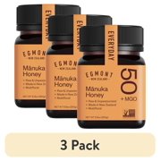 (3 pack) Egmont Raw Manuka Honey MGO 50+ - 100% Pure New Zealand Manuka Honey - Non-GMO - Certified MGO - 8.8oz (250 gram)
