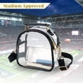 thumbnail image 2 of Cartera transparente para mujer, bolsa transparente aprobada por el estadio, bolso transparente transparente (negro) oso de fresa Electrónica, 2 of 6