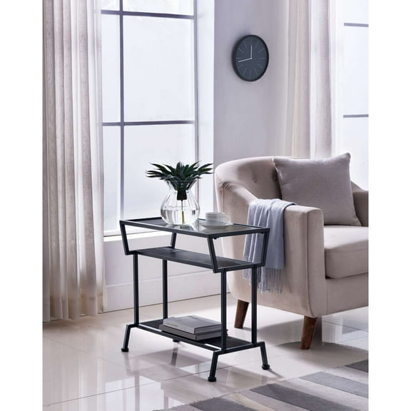 Room Designs End Table Black Transitional Rectangle