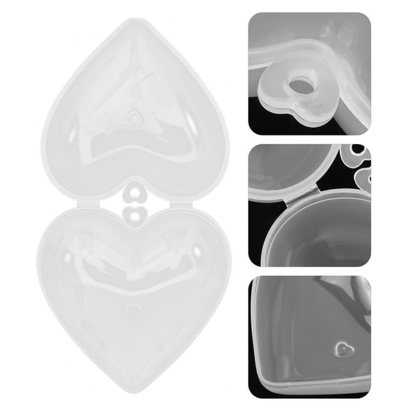 TEHAUX Set of 6 Heart-Shaped Pacifier Cases, Compact Storage Boxes for Baby Pacifiers, -Free Material for Parents