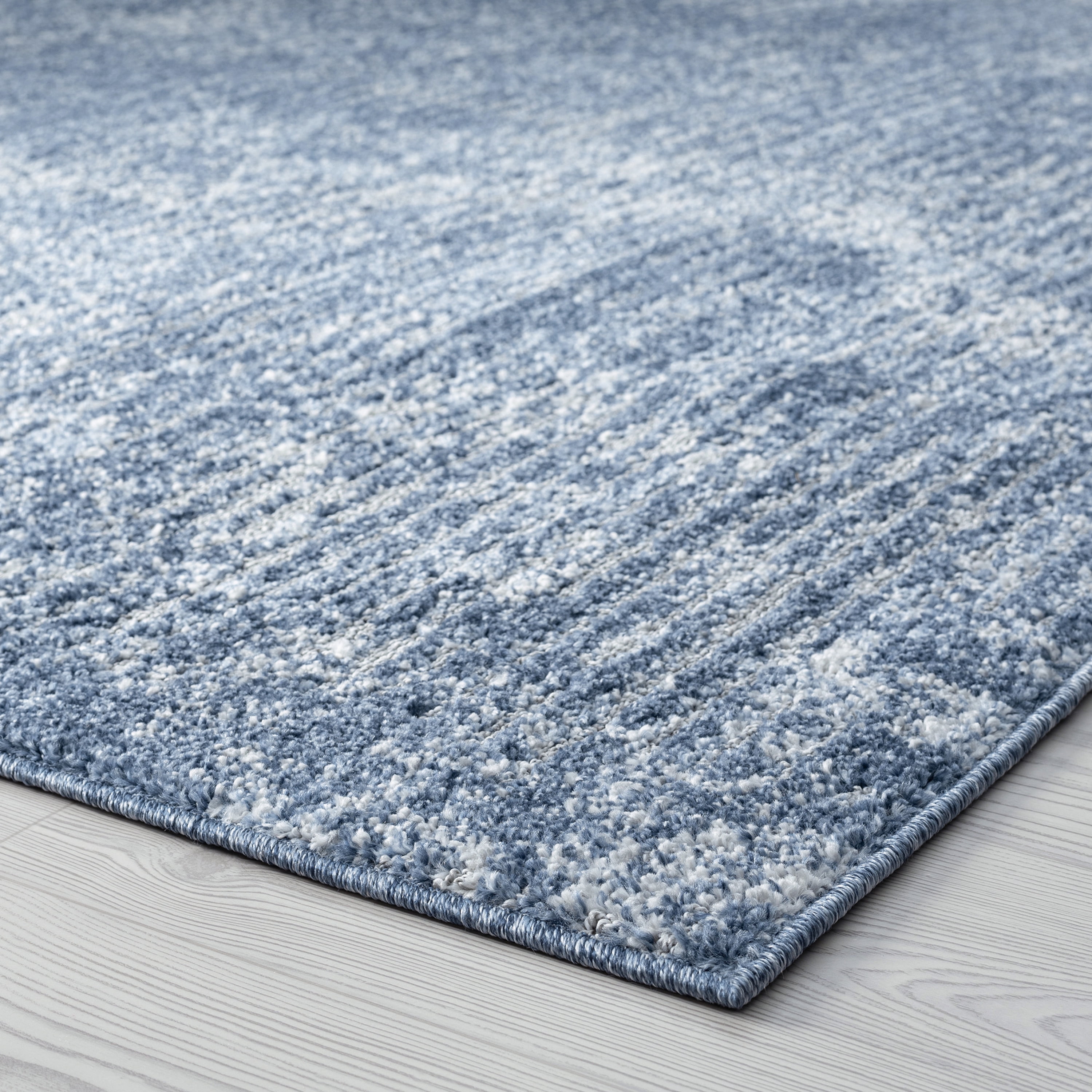 Bliss Rugs Modern Contemporary Striped Area Rug, Indoor Rugs for Living Room, Dining Room, Bedroom | Blue, 5' x 8' (5'3''x7'3'')