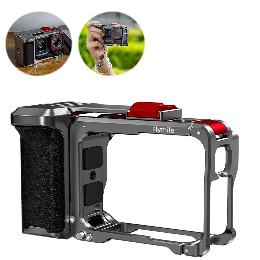 Lightweight Aluminum Cage Case For Insta360 ACE PRO - Full Protection Kit With Lens Caps & Screen Guards 4 thumbnail image