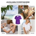 thumbnail image 5 of Vsdgher Purple Glitter Women Shirts V Neck Short Sleeve Tops T-Shirt Basic Tees, S to 3XLLarge, 5 of 5