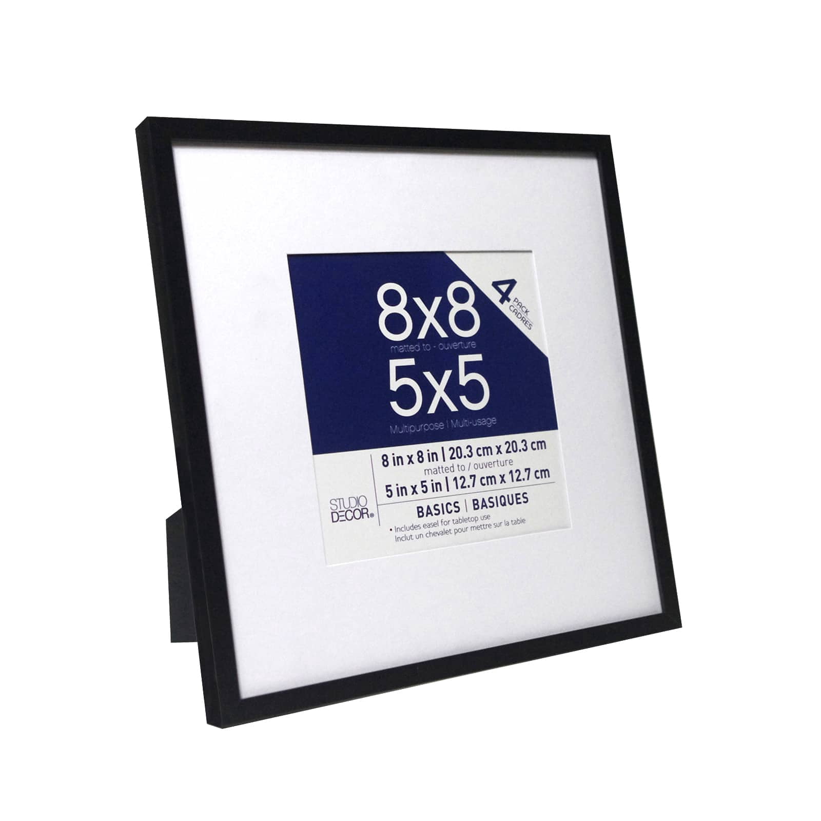 Studio Decor 4 Pack Basics 5" x 5" Multipurpose Wall Frames