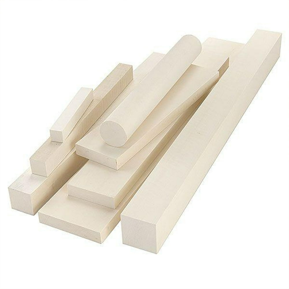 Woodcraft American Holly Wood Pen Blank 3/4" x 3/4" x 5" 5 Pieces